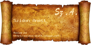 Szidon Anett névjegykártya